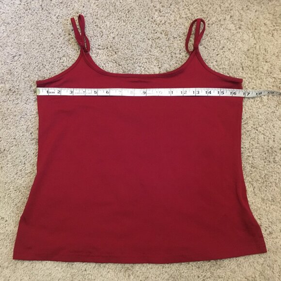 Vintage Cherry Red Stretchy Adjustable Strap Camisole - Picture 12 of 15